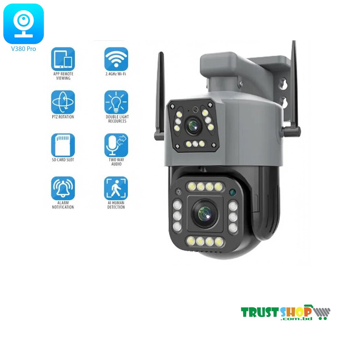 V10 OUTDOOR LAN V380 PTZ CAMERA 2.0 MP