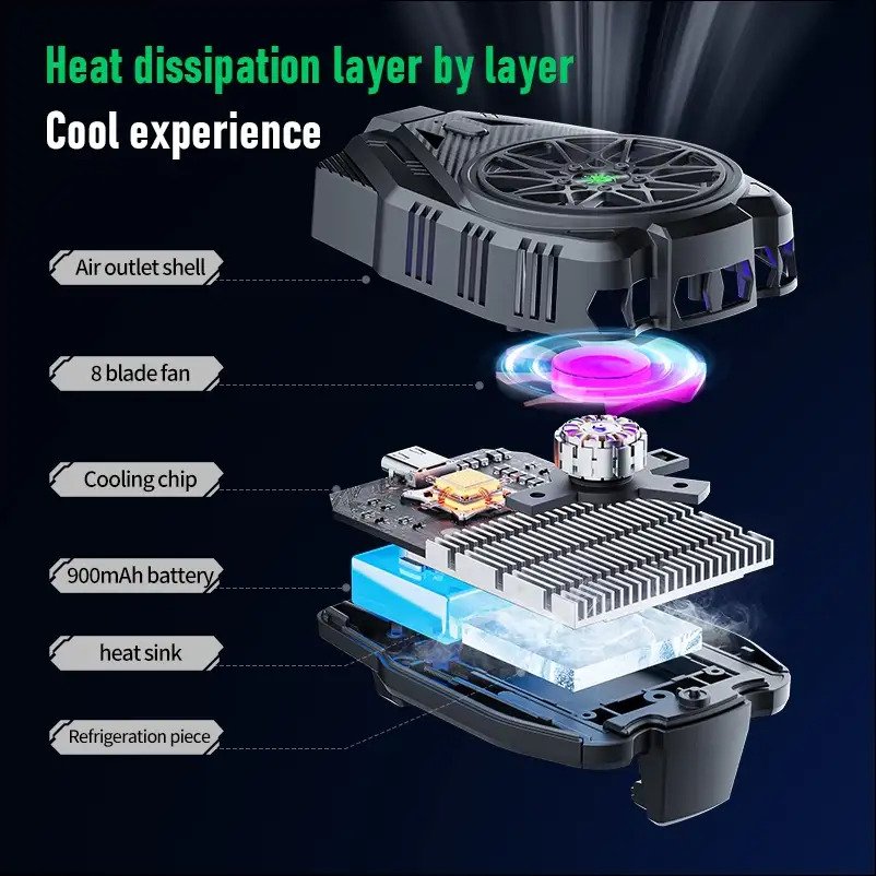 PLEXTONE EX2 GO Mobile Phone Radiator Phone Cooler Cooling Fan Heat Sink