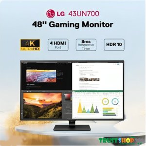 LG 43UN700 43 Inch 4K UHD IPS HDMI 4 DP USB USB Type-C Gaming Monitor