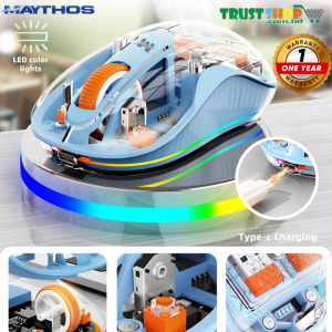 MAYTHOS MT333 Wireless & Bluetooth Mouse – Multi-Device Connectivity with USB & Type-C Support