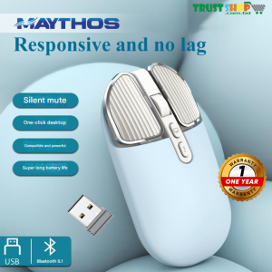 Mythos mt203 Bluetooth wireless mouse – Silent, Ergonomic & Rechargeable