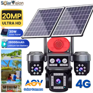 4-Lens Solar 4G CCTV Camera — Designed For Total Maximum Area Coverage